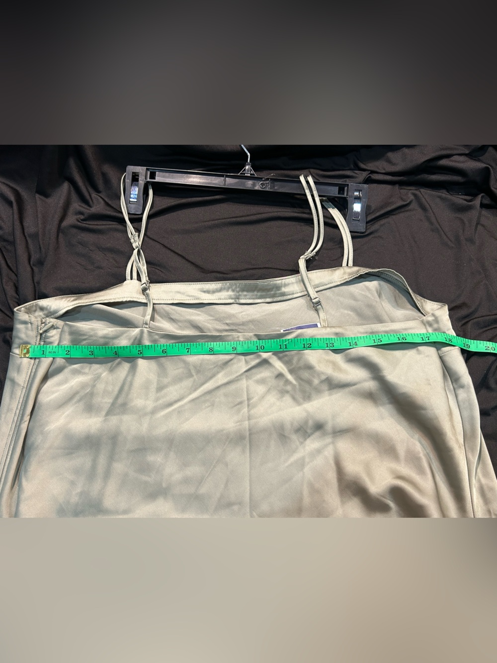Abercrombie & Fitch Green Slip Maxi Dress with Spaghetti Straps size XL - Picture 7 of 11